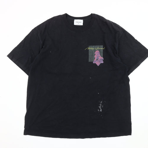 Nothing is Sacred Men's Black Graphic T-Shirt, Size L