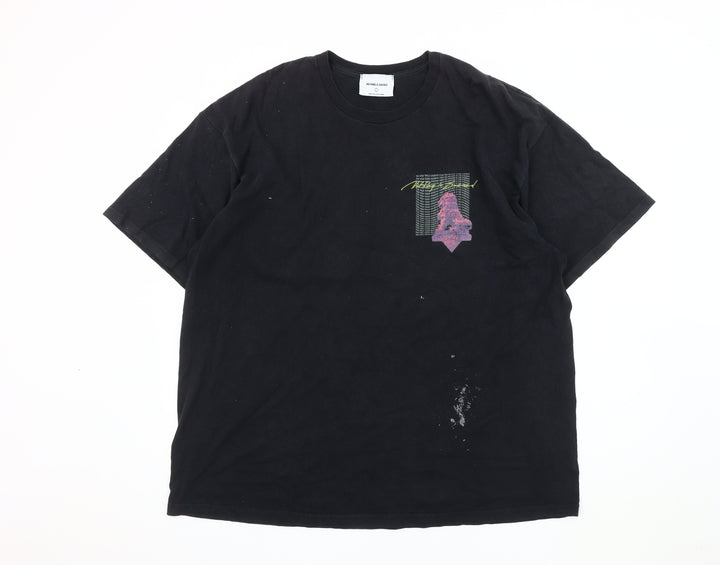 Nothing is Sacred Men's Black Graphic T-Shirt, Size L