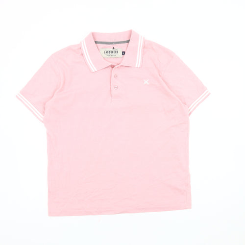 Lagooners Men's Pink Polo Shirt Large Cotton