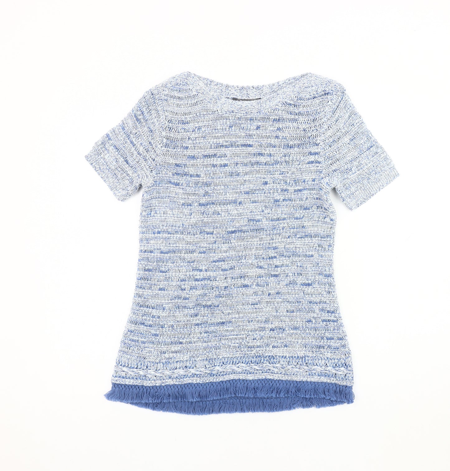Laura Ashley Women's Blue Striped Pullover Jumper 12