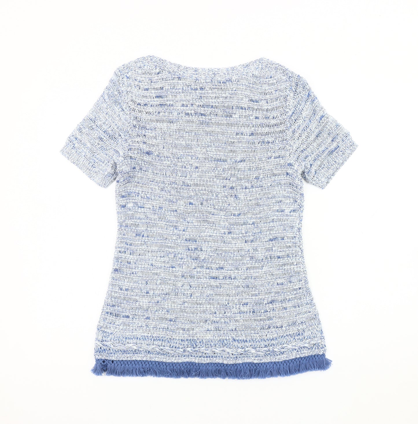 Laura Ashley Women's Blue Striped Pullover Jumper 12