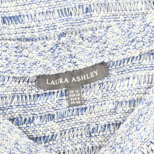 Laura Ashley Women's Blue Striped Pullover Jumper 12
