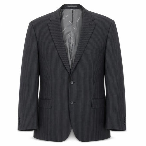 Pierre Cardin Men's Grey Striped 44 Short Suit Jacket