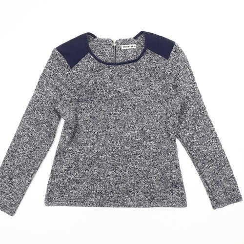 Whistles Women's Black Long Sleeve Knit Jumper, Size 12