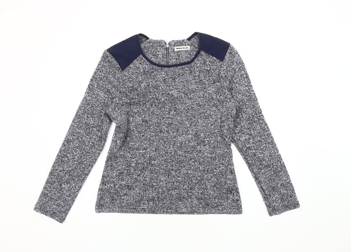 Whistles Women's Black Long Sleeve Knit Jumper, Size 12
