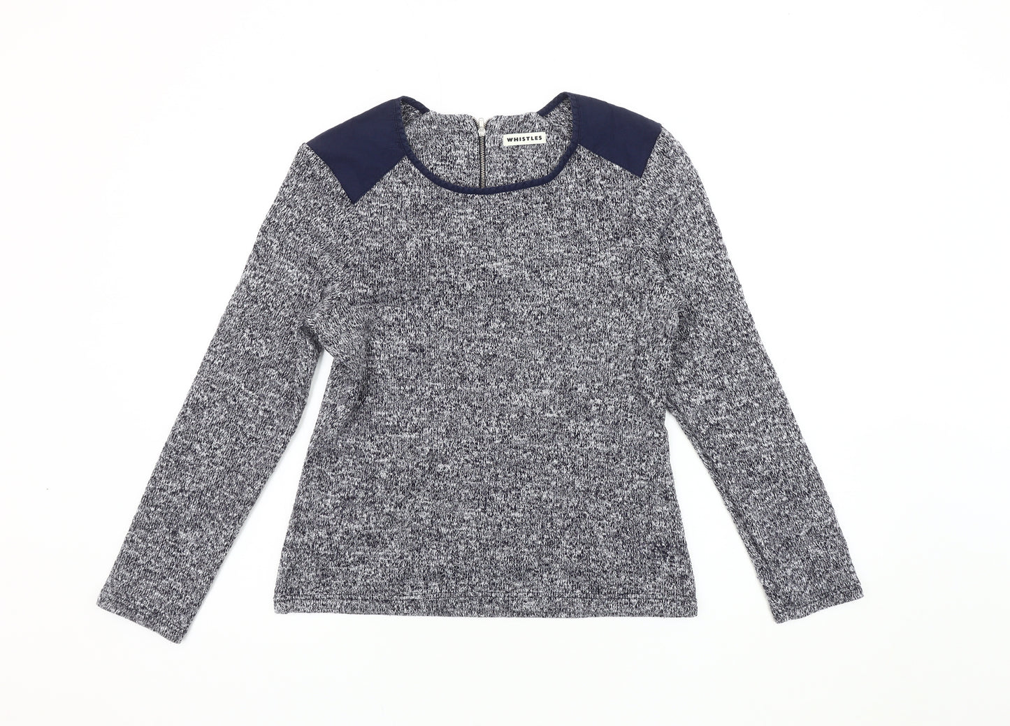 Whistles Women's Black Long Sleeve Knit Jumper, Size 12