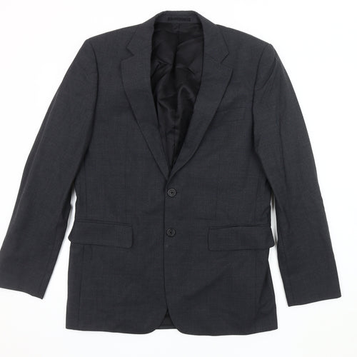 Jaeger Men's Grey Regular Fit Blazer 38R Jacket