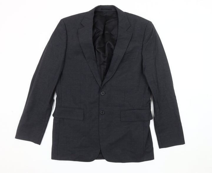 Jaeger Men's Grey Regular Fit Blazer 38R Jacket