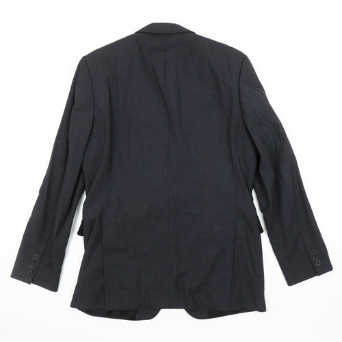 Jaeger Men's Grey Regular Fit Blazer 38R Jacket