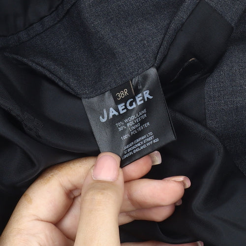 Jaeger Men's Grey Regular Fit Blazer 38R Jacket