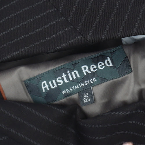 Austin Reed Men's Brown 42R Suit Jacket, Classic Striped