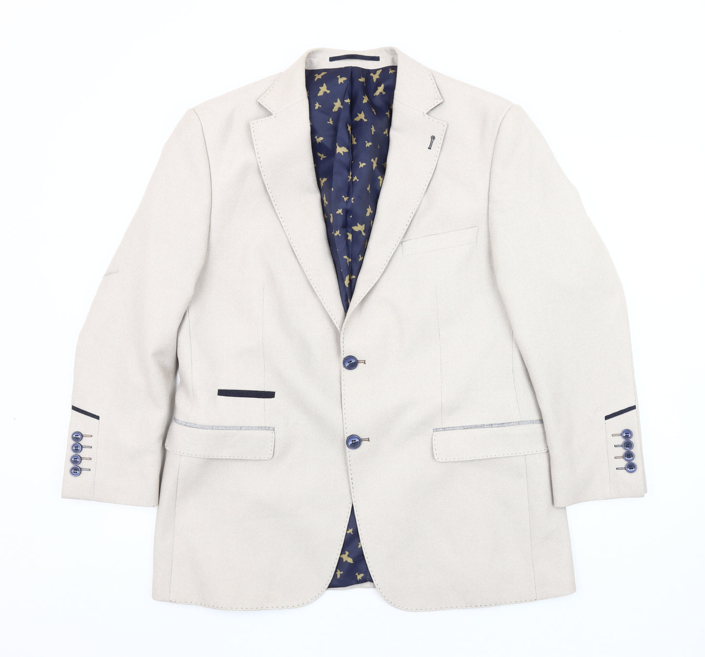 Fratelli Uniti Beige Men's Blazer 42 Notch Lapel