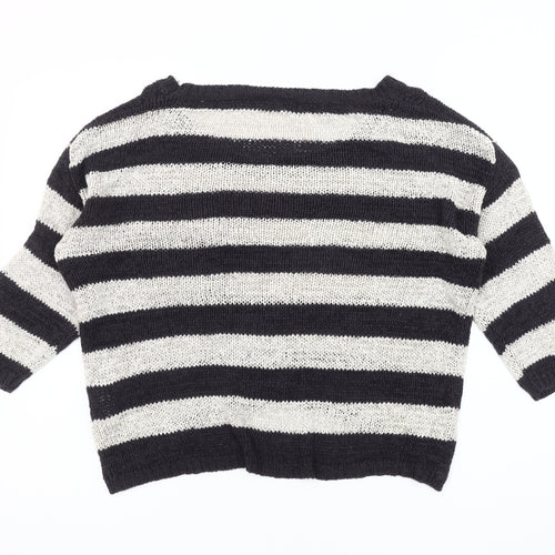 White Label Women's Multicoloured Striped Knit Jumper Size 10
