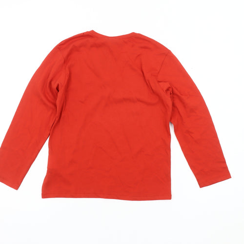 Benetton Boys Red Graphic Long Sleeve T-Shirt, 9-10 Years