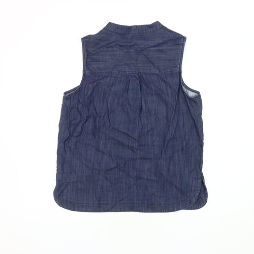 Jasper Conran Women's Blue Sleeveless Blouse Size 10