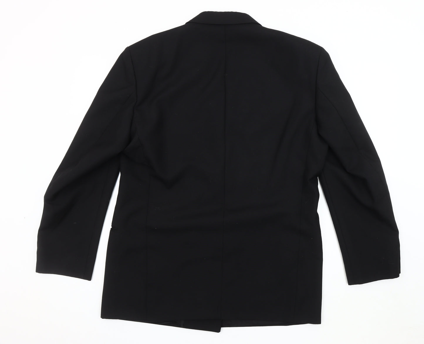 Moss Bros Men's Black Double-Breasted Suit Jacket 42R