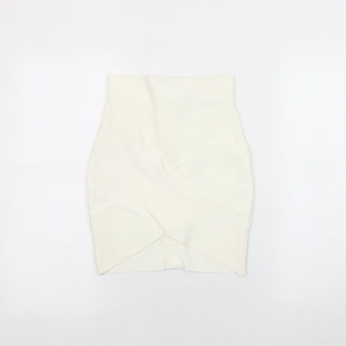 My Bandage Dress White Knee Length Bandage Skirt, Size 8