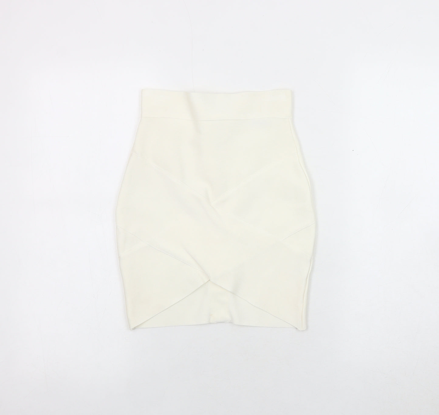 My Bandage Dress White Knee Length Bandage Skirt, Size 8