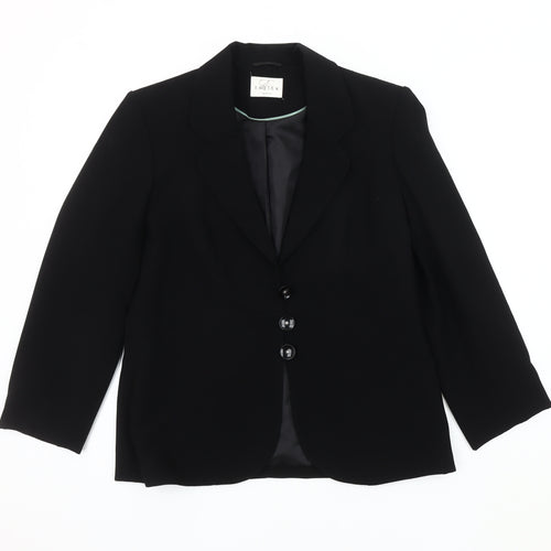 Eastex Women's Black Blazer Size 10 Elegant Three-Button