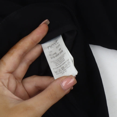 Next Women's Black Straight Leg Trousers Size 12