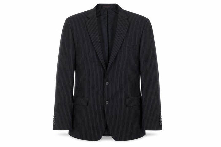 Jeff Banks Men's Black Striped Blazer, 42 Long, Formal