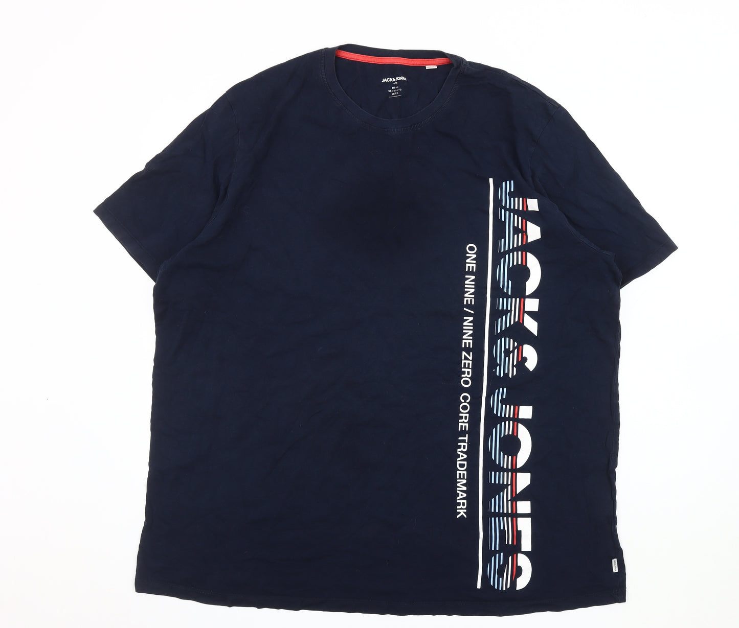 Jack & Jones Blue 2XL Men's Graphic Logo T-Shirt