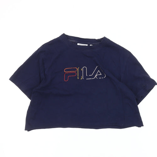 Fila Blue Cropped T-Shirt M for Unisex Adults