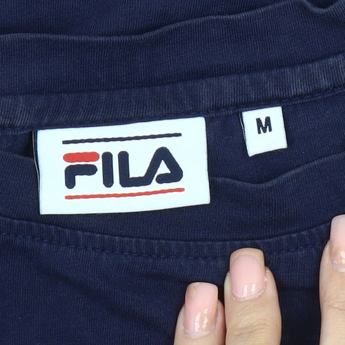 Fila Blue Cropped T-Shirt M for Unisex Adults