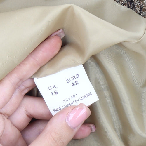 Eastex Women's Beige Floral Blazer Size 16