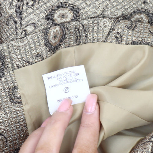 Eastex Women's Beige Floral Blazer Size 16