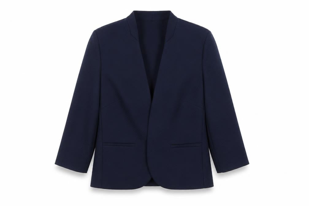 Front view of Eastex Women's Blue Blazer, size 14, Regular
