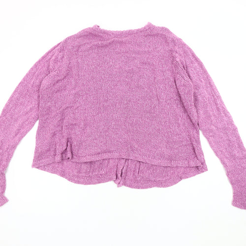 Honor Millburn Women's Pink Cardigan M Cable-Knit