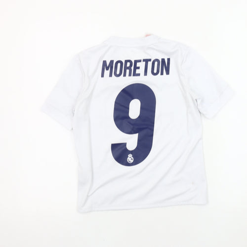 Adidas Boys White Football Jersey 4-5Yrs Short Sleeve