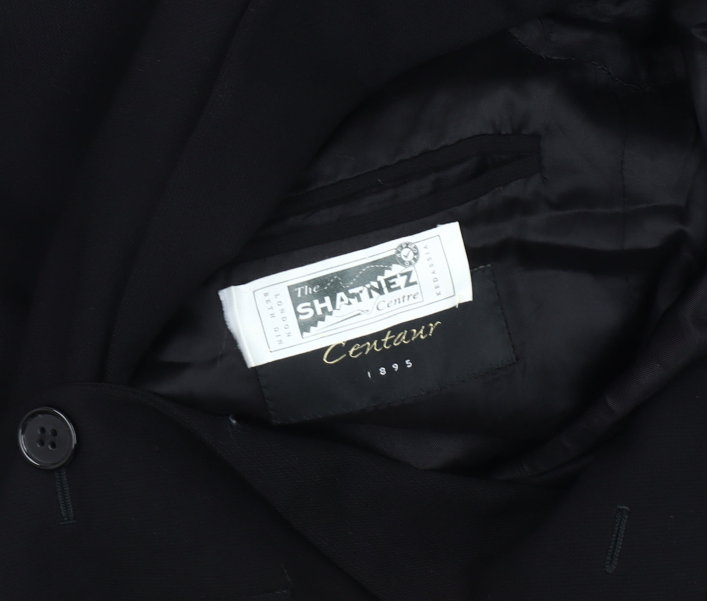 Centaur Men's Black Wool Regular Fit Jacket 40R