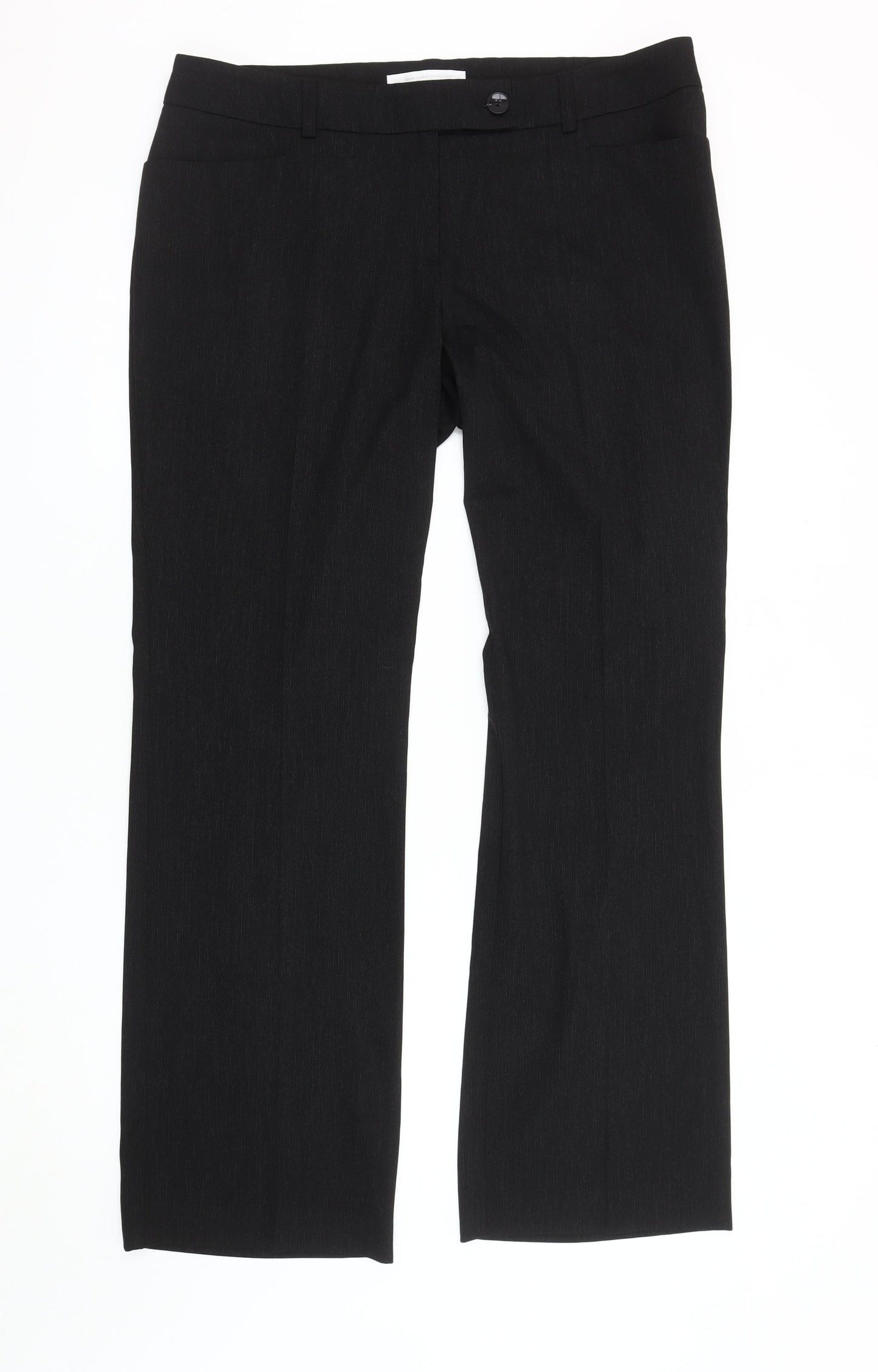 S.Oliver Women's Black Straight Trousers Size 16