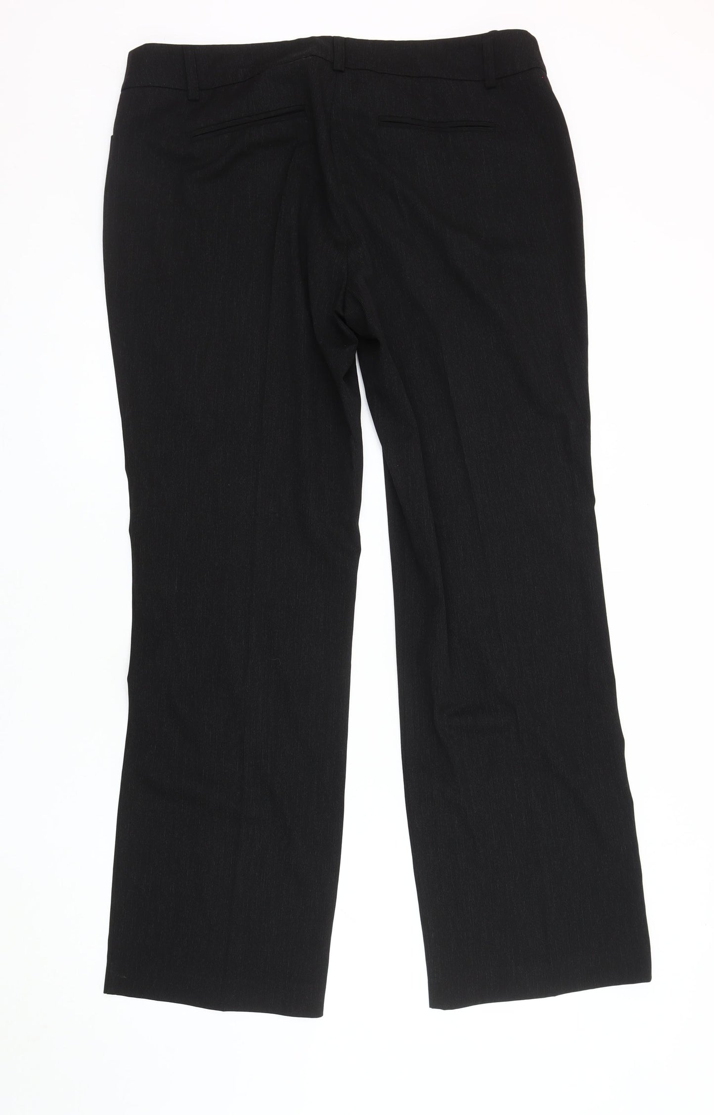 S.Oliver Women's Black Straight Trousers Size 16