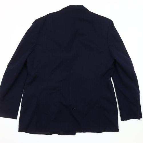 Van Heusen Men's Blue Striped Blazer, 46R, Formal