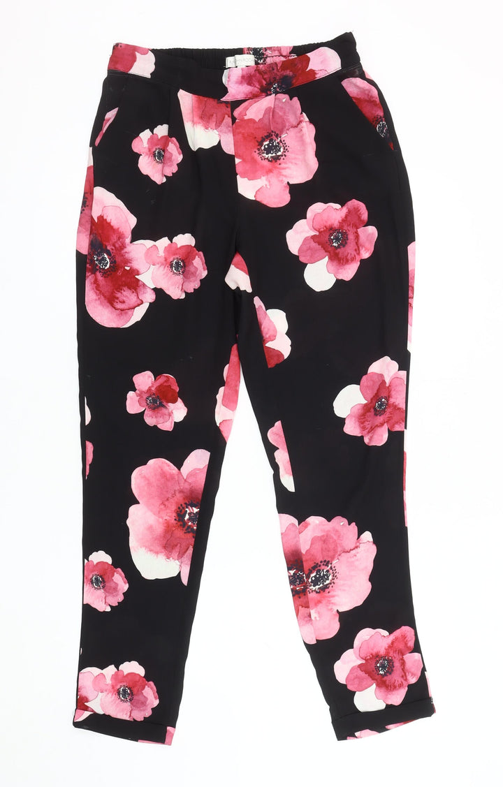 RJR.John Rocha Women's Floral Trousers, Size 10, Black