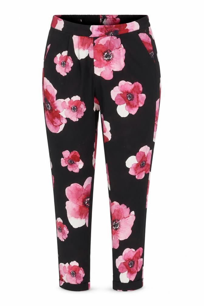 RJR.John Rocha Women's Floral Trousers, Size 10, Black