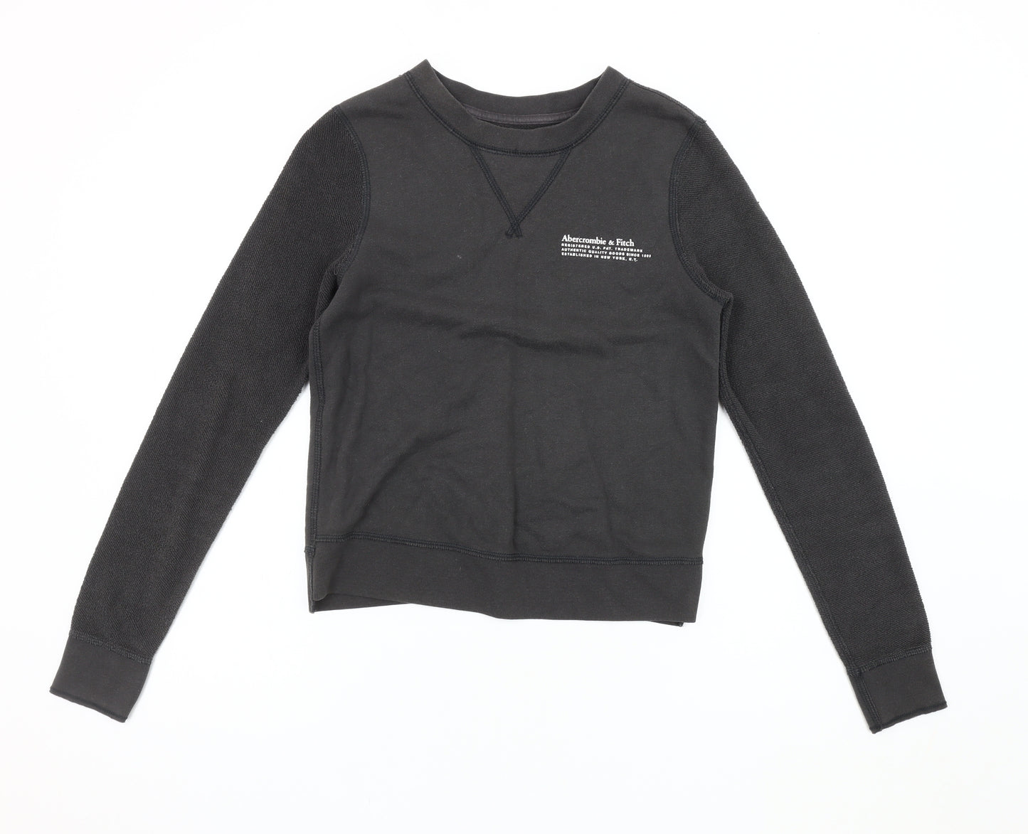 Abercrombie & Fitch Men's Black Pullover Sweatshirt XS
