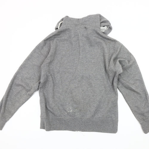 Hard Rock Cafe Women's Grey Hooded Zip Jacket S