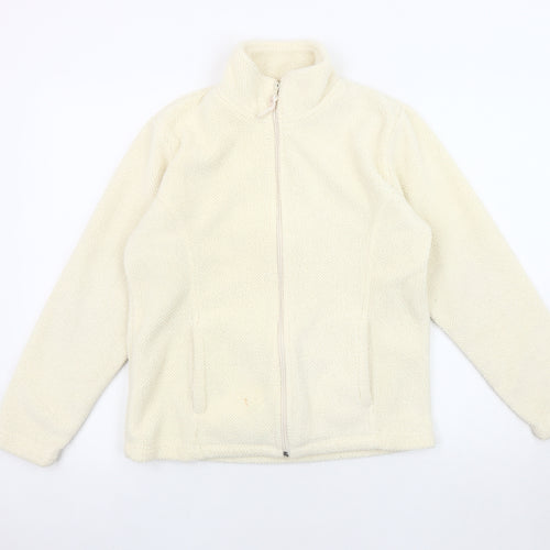 Mia Moda Womens Ivory Basic Jacket Size S Casual
