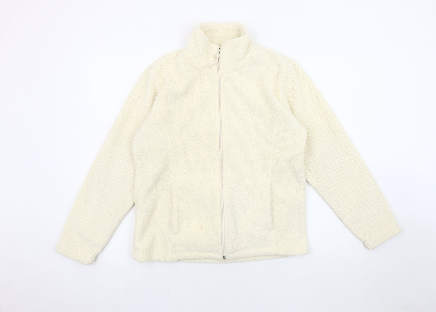 Mia Moda Womens Ivory Basic Jacket Size S Casual