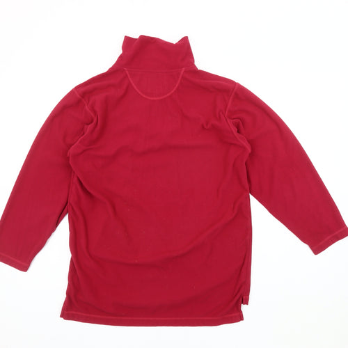 Champion Unisex Red Fleece Sweatshirt, Size S, 1/2 Zip