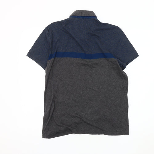 Ted Baker Men's Blue Polo Shirt - Size 4, Short Sleeve