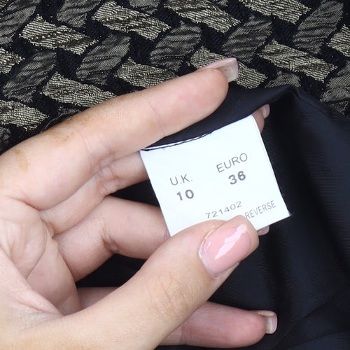 Eastex Women's Black Geometric Jacket UK 10