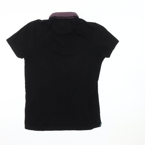 Next Men's Black Short Sleeve Polo Shirt S