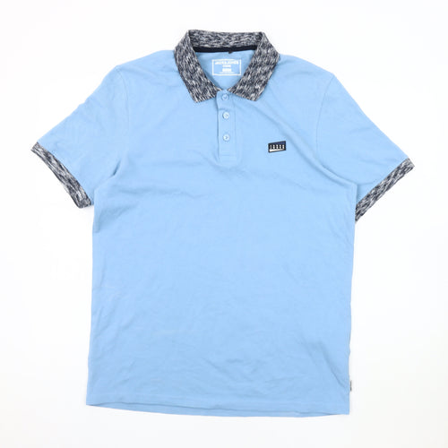 Jack & Jones Men's Blue Slim Fit Polo Shirt L