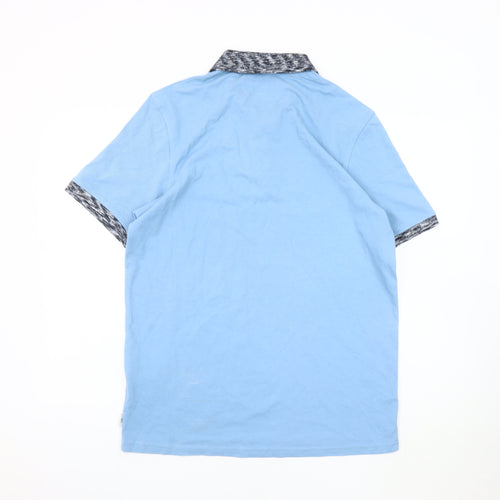 Jack & Jones Men's Blue Slim Fit Polo Shirt L