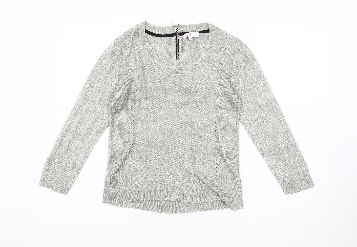 Jasper Conran Women's Grey Knit Pullover Jumper Size 10